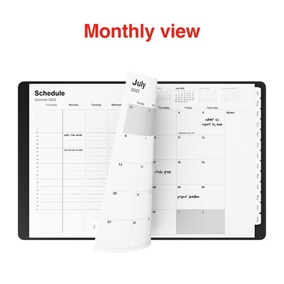 2025-2026 Staples 8" x 11" Academic Monthly Planner, Black (ST23571-25)