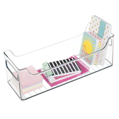 iDESIGN Medium Stackable Plastic Storage Bin, Clear (73430)