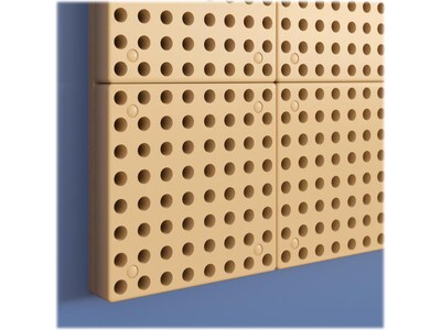 Flash Furniture Bright Beginnings Multipurpose Modular STEAM Wall Peg System Panel, Brown (MK-ME10964-GG)