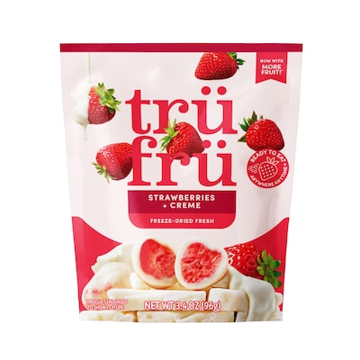 TruFru Freeze-Dried Strawberries in Crème, 3.4 oz., 6/Carton (10300455)
