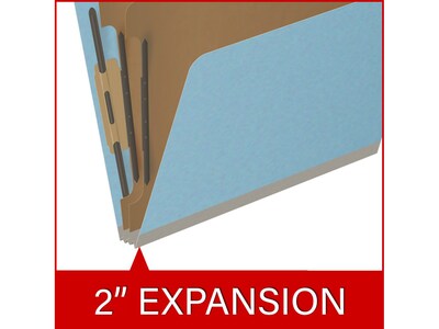 Medical Arts Press Pressboard Classification Folder, 2 Dividers, 2" Expansion, Letter Size, Blue, 10/Box (DV-T42-26-3BLU)
