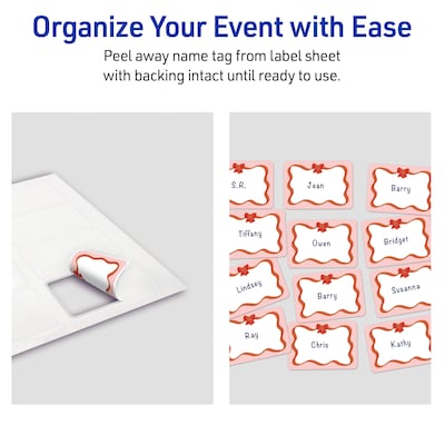 Avery Rectangle Multipurpose Labels, 2-1/3" x 3-3/8", White, 80/Pack (19479370567)