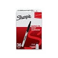 Sharpie Retractable Permanent Markers, Fine Tip, Black, 36/Pack (1926876)