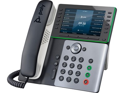 Poly Edge E550 34-Line VOIP Phone, White/Black (89B57AA)