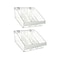 Azar 5.75 x 11.75 Pegboard 3-Compartment Deep Bin Tray, Clear, 2/Pack (556132-S-DIV-2PK)