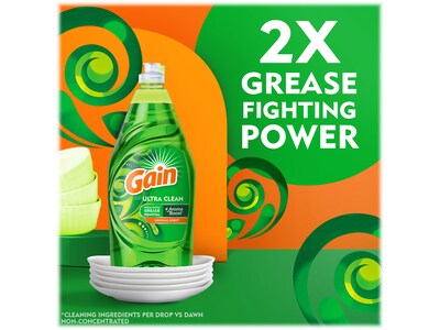 Gain Ultra Liquid Dish Soap, Original Scent, 38 oz. (74346)