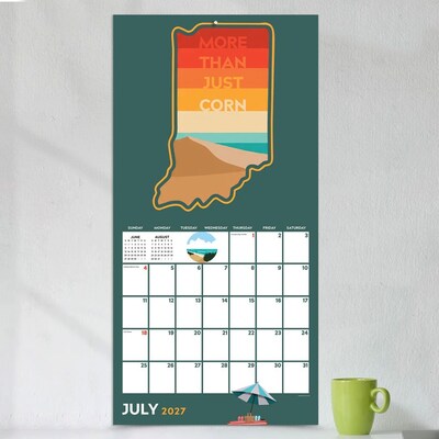 2027 TF Publishing Home: Indiana 12" x 12" Monthly Wall Calendar, Multicolored (27-1129)