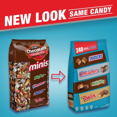 MARS Chocolate Favorites Minis Size Candy Bars Assorted Variety Mix Bag, 62.6 oz, 205 Pieces (220-00