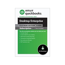 QuickBooks Desktop Enterprise Platinum 2024 for 2 Users, 1-Year Subscription, Windows, Download (510