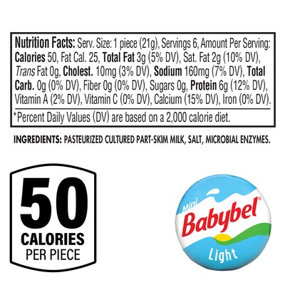 Babybel Mini Variety Cheese, 4.5 oz., 5/Pack (600-00234)