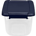 Home Logic 6.5 Qt. Latch Lid Storage Tote, Clear/White, 8/Pack (HLCOM7249010759)