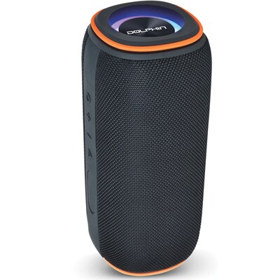 Dolphin Audio Diver Sport Wireless Bluetooth Portable Speaker with Lights, Waterproof, Black (DR-60)