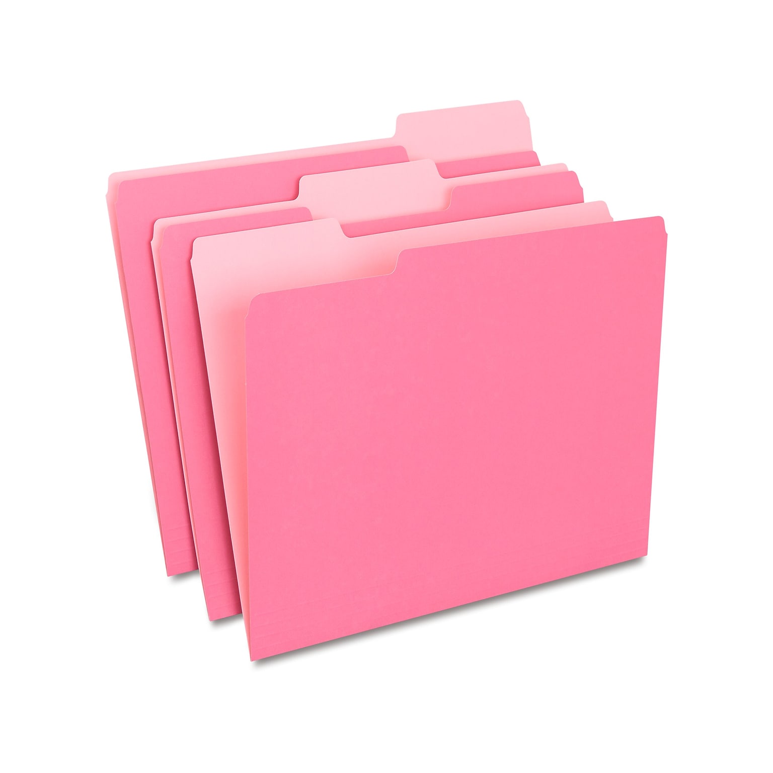 Quill Brand® Interior File Folders, 1/3-Cut, Letter Size, Pink, 100/Box (7391PK)