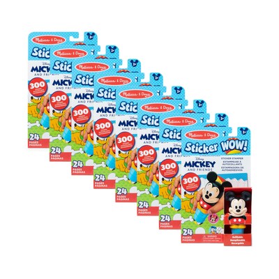 Melissa & Doug Sticker WOW! Disney Mickey Mouse Sticker Stamper Activity Book, 8 Books/Pack (51305-CASE)