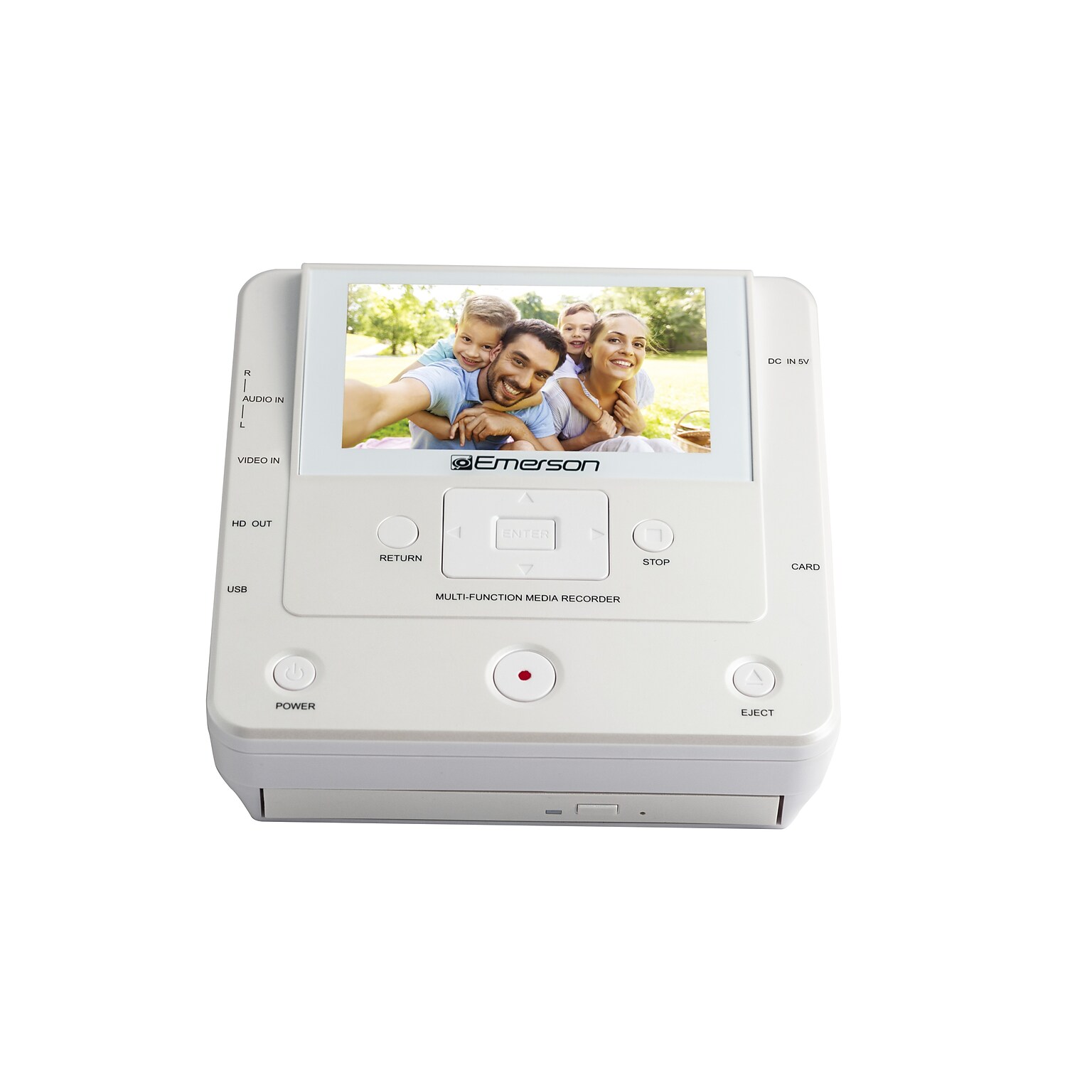 Emerson EMT-1200 Multimedia Recorder with 4.3-In LCD Screen: Record Videos, Music, and Photos from Phone to DVD (EMT-1200 - WH
)