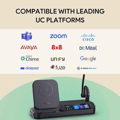 Yealink BH71 Wireless Bluetooth Mono Earbuds, UC Certified (BH71 WORKSTATION)