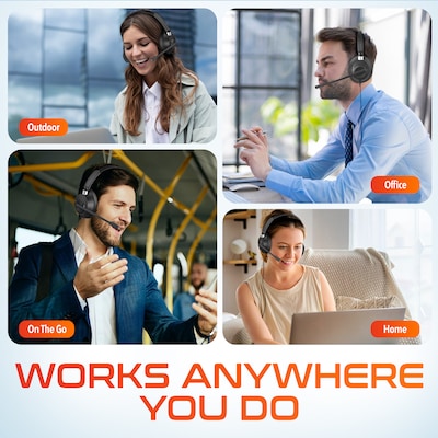 Delton 42Y Noise-Canceling Stereo Over-the-Ear Headset, USB-C/A, Black (DWH42YAC)