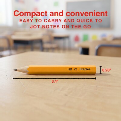 Staples Golf Pre-Sharpened Wooden Pencil, 2.2mm, #2 Medium Lead, 144/Box (ST63545)