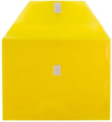 JAM Paper Premium Plastic Document File, Letter, Yellow, 3/Pack (218V0YEX3)