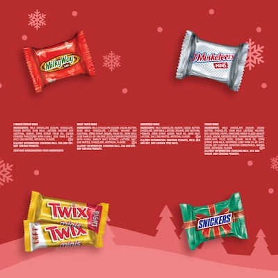 Mars Christmas Minis Assorted Milk Chocolate Candy Variety Pack, 19.49 oz., 70 Pieces (466171)
