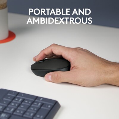 Logitech M170 Wireless Ambidextrous Optical Mouse, Black (910-004940)