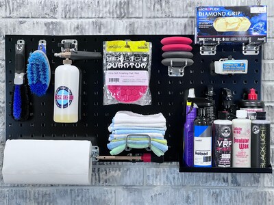 Triton Products LocBoard 18" x 36" x 9/16" Steel Square Hole Pegboards, 2/Set (LB18-BK)