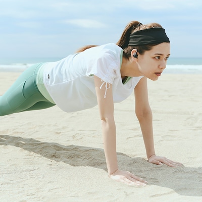 JVC Fitness True Wireless Bluetooth Active Noise Canceling Earbuds with Mic, Earhooks & Charging Case, Black (HA-EC75T)