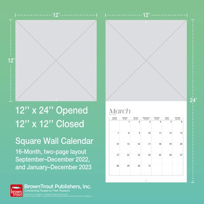 2023 Hopper Studios Farmer's Market 12" x 24" Monthly Wall Calendar, (9781773727530)