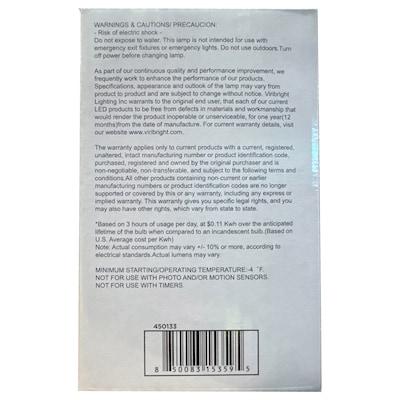 Viribright 8-Watt Soft White LED Decorative Bulb (450133)