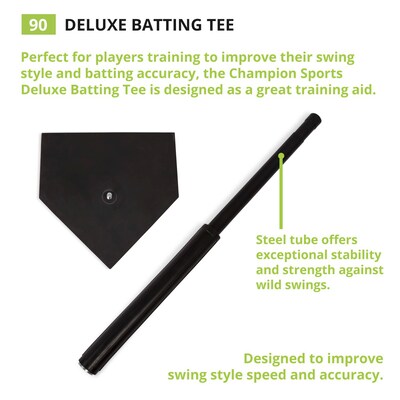 Champion Sports Deluxe Batting Tee, Black (CHS90)