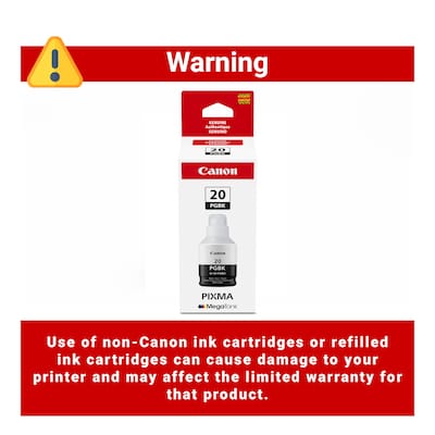 Canon GI-20 Pigment Black Standard Yield Ink Cartridge Refill (3383C001)