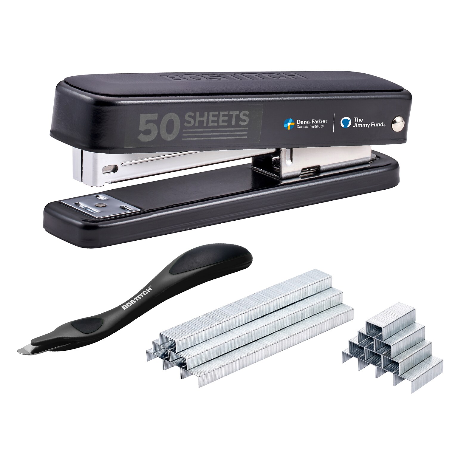 Bostitch Titan Heavy Duty Desktop Stapler, 50-Sheet Capacity, Staples Included, Black (B615-BLK-VP)