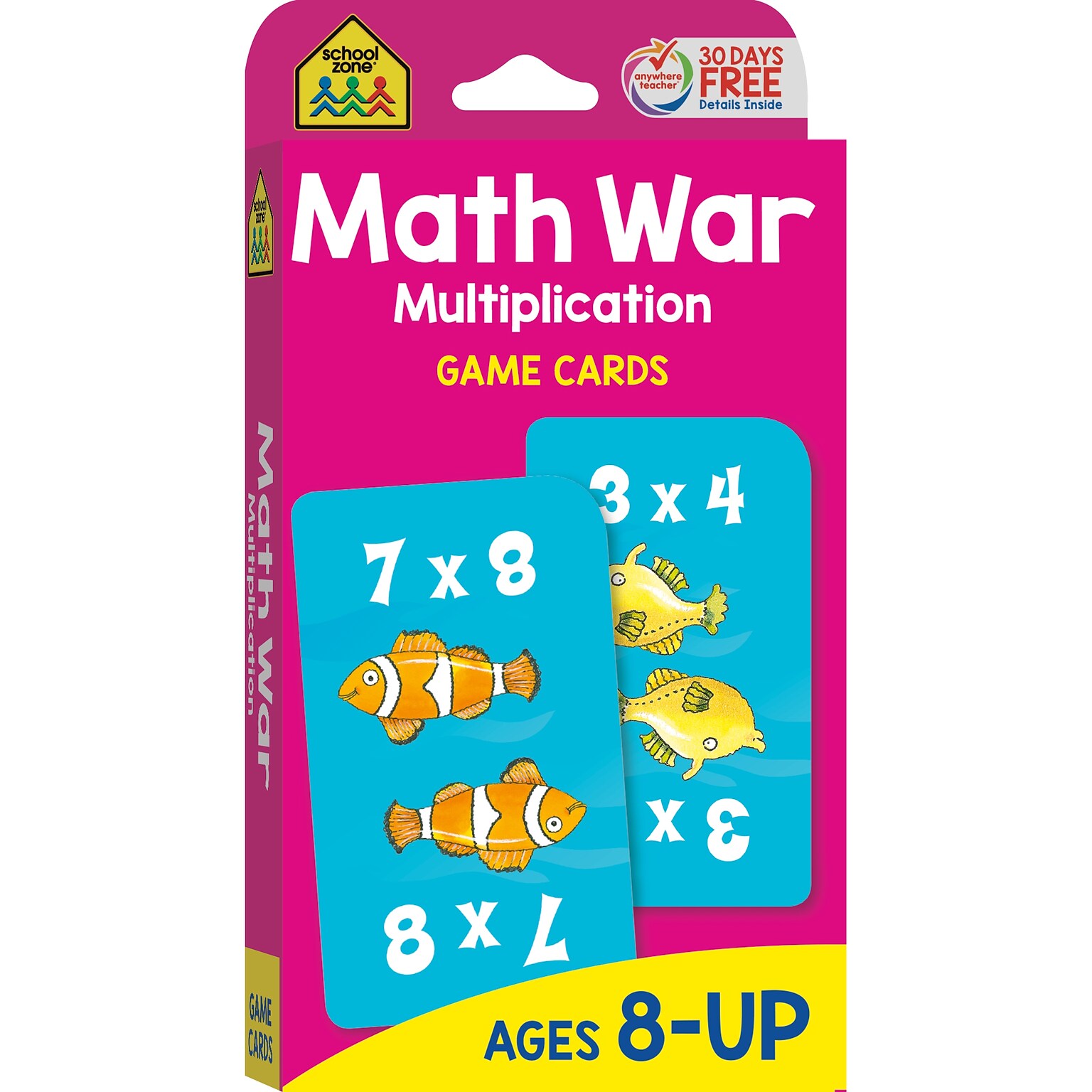 School Zone Math War Multiplication Card Game, 6 Sets/Bundle (SZP05032-6)