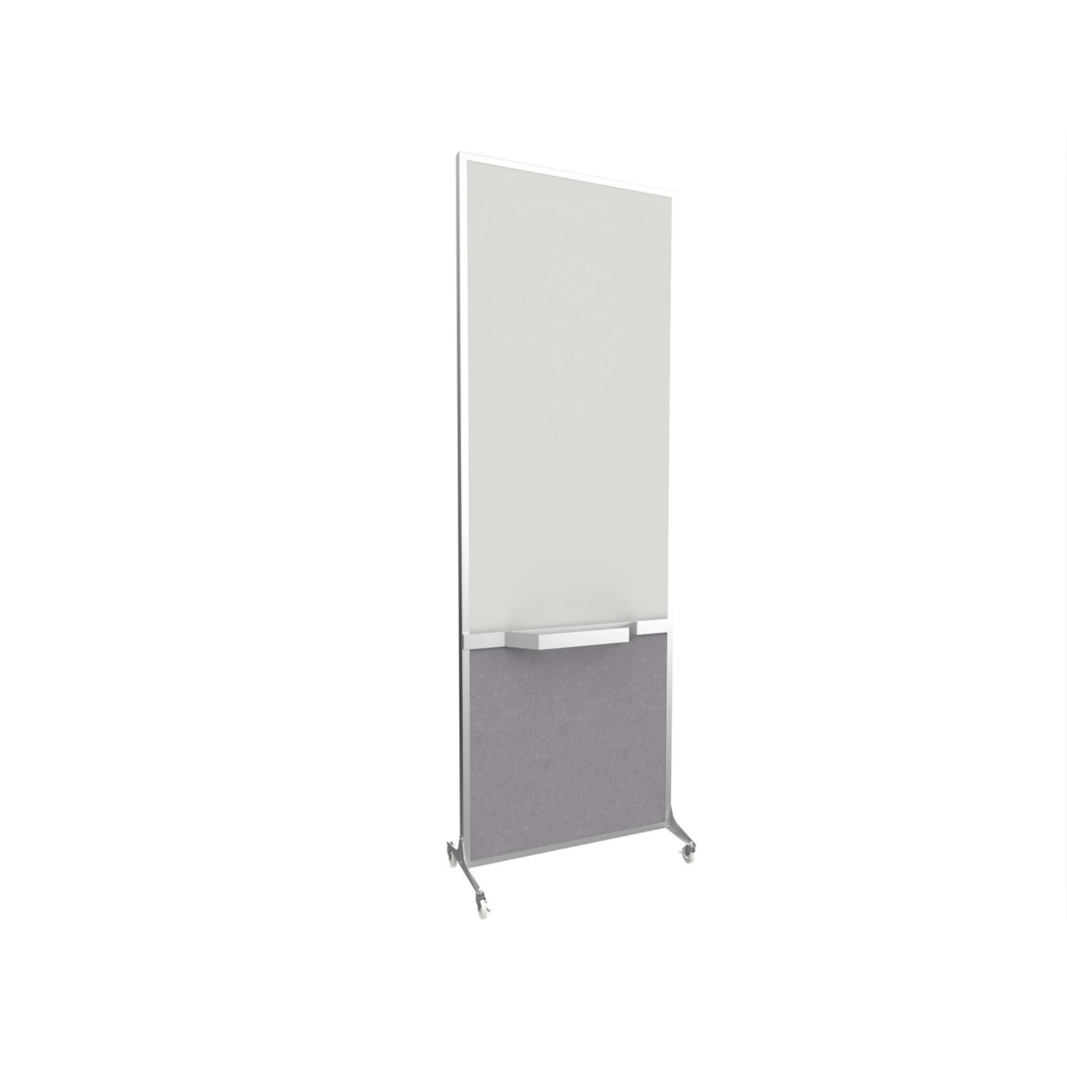 Versare ShieldWrite Level 3 Double Sided Magnetic Painted Steel Mobile Whiteboard, 2 x 6, Cloud Gray (1100006)