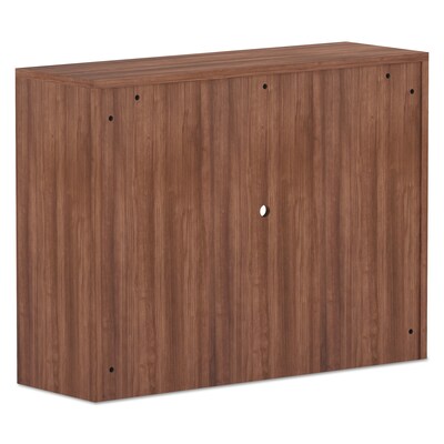 Alera Valencia Series 47.13"W Hutch w/ Doors, 3-Compartments, Modern Walnut (ALEVA284815WA)