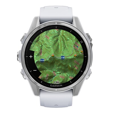 Garmin fenix 8 AMOLED Multisport GPS Smartwatch, Stainless Steel & Whitestone, 43mm (GRM0290300)