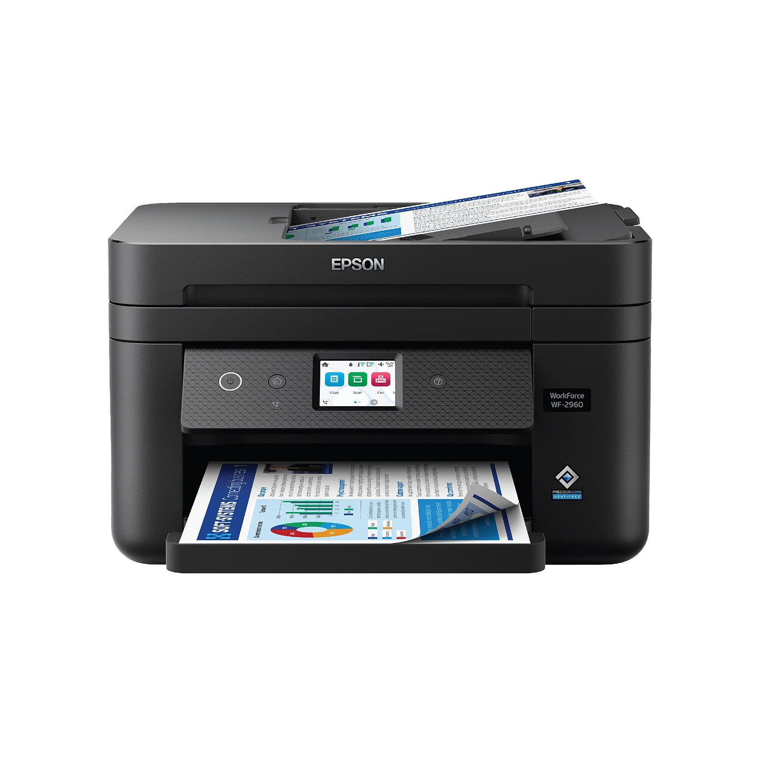 Epson WorkForce WF-2960 Wireless Color Inkjet Printer, All-In-One, Print, Scan, Copy, Fax (9472538)