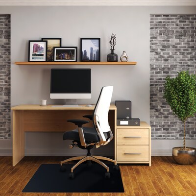 Floortex Advantagemat Hard Floor Chair Mat, 48 x 60, Black Vinyl (FR124860HEBV)