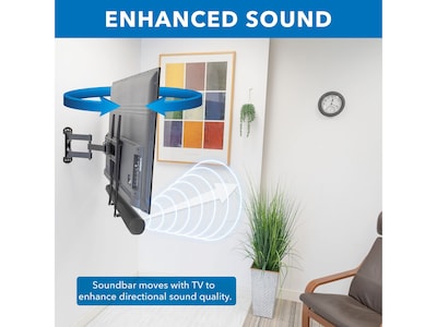 Mount-It! TV/Wall Mounting 2-Piece Soundbar Bracket Set, 33 lbs. (MI-SB50)
