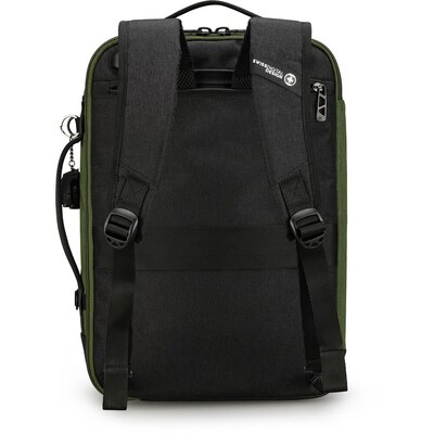 Swissdigital BERG Hybrid Briefcase Laptop Compatible Backpack, Large, Dark Green (SD1649-23)