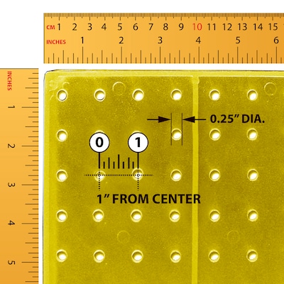 Azar Studio Base 60" x 17" Pegboard Floor Display, Yellow (700770-YEL-6C50)