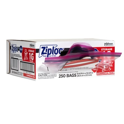 Ziploc 1 Gallon Zipper Storage Bags Commercial 250/Case