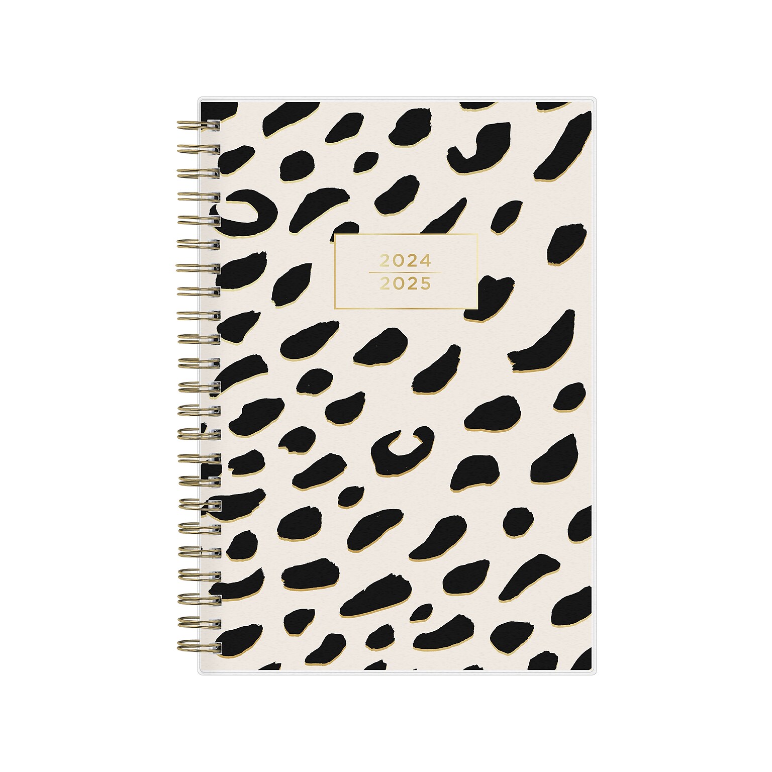 2024-2025 Blue Sky Leopard Black 5 x 8 Academic Weekly & Monthly Planner, Plastic Cover, Black/White (149047-A25)