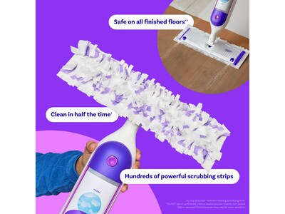 Swiffer PowerMop Multi-Surface Mopping Pad, White/Purple, 11/Pack (12868)