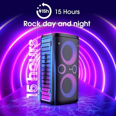 HIsense Party Rocker One 300W Portable Bluetooth Speaker, Black (HP100)