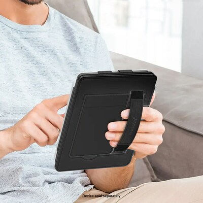 SaharaCase Indy Series TPU 7 Hand Strap Folio Case for Amazon Kindle Paperwhite & Colorsoft, Black (TB00438)