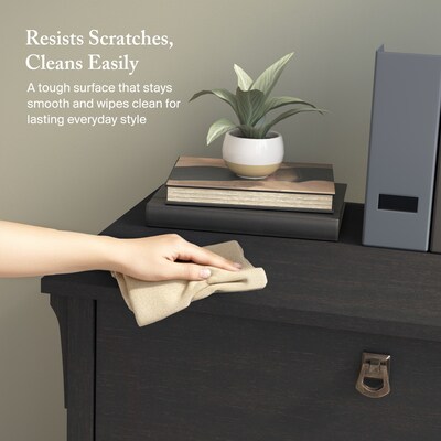 Bush Furniture Salinas Lateral File Cabinet, Vintage Black (SAF132VB-03)