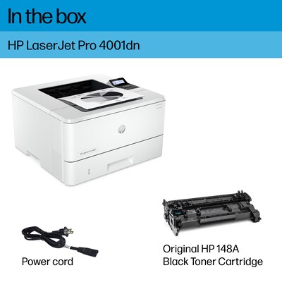 HP LaserJet Pro 4001 LJP 4001dn Black & White Laser Printer, Single-Function, Print, Best for Office (2Z600F)