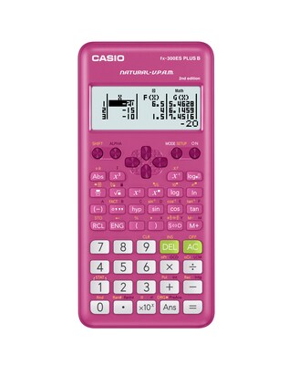 Casio fx-300ES PLUS 2nd Edition 16-Digit Battery Powered Scientific Calculator, Pink (FX-300ESPLSB-PK)