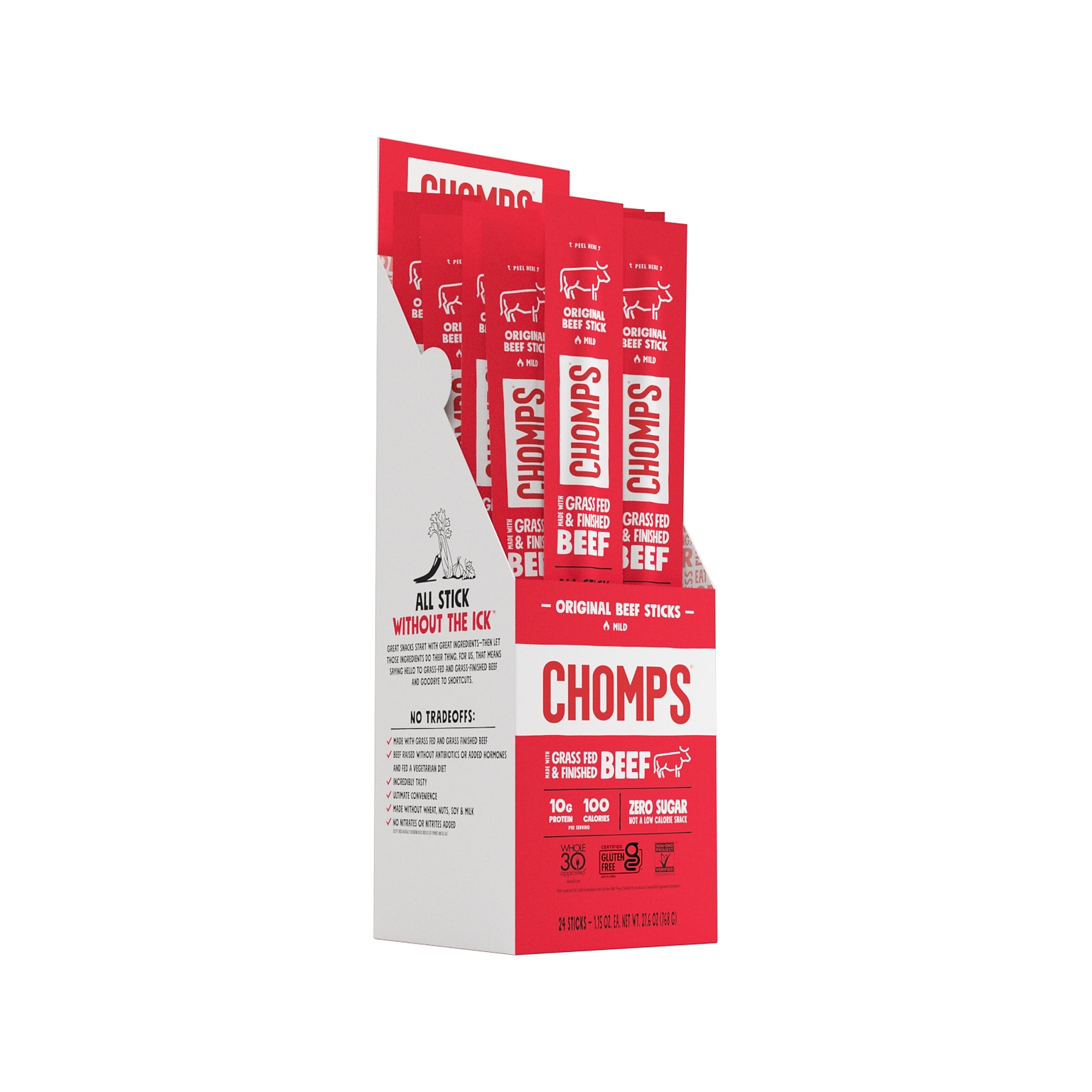Chomps Original Beef Meat Stick, 1.15 oz., 24/Box (CO24)